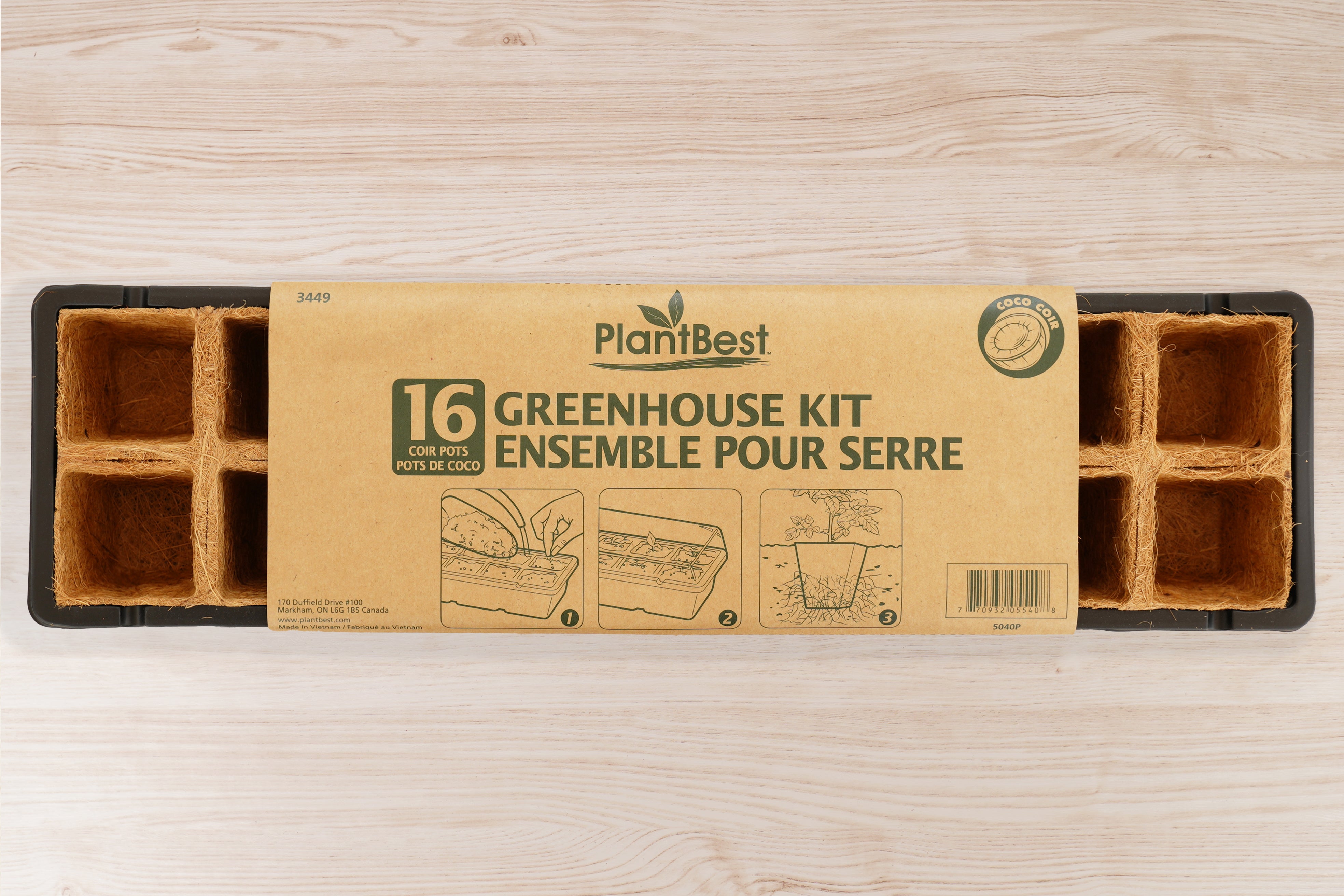 16 Pot Coconut Coir Pot Greenhouse Kit