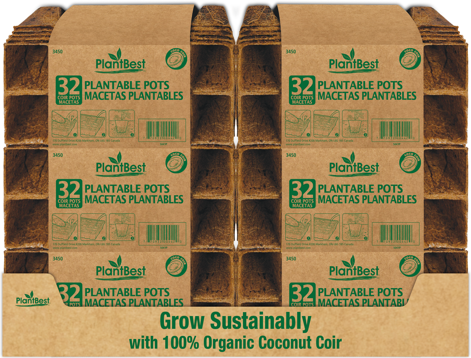 32 Pot Coconut Coir Pot Refill (2.5")
