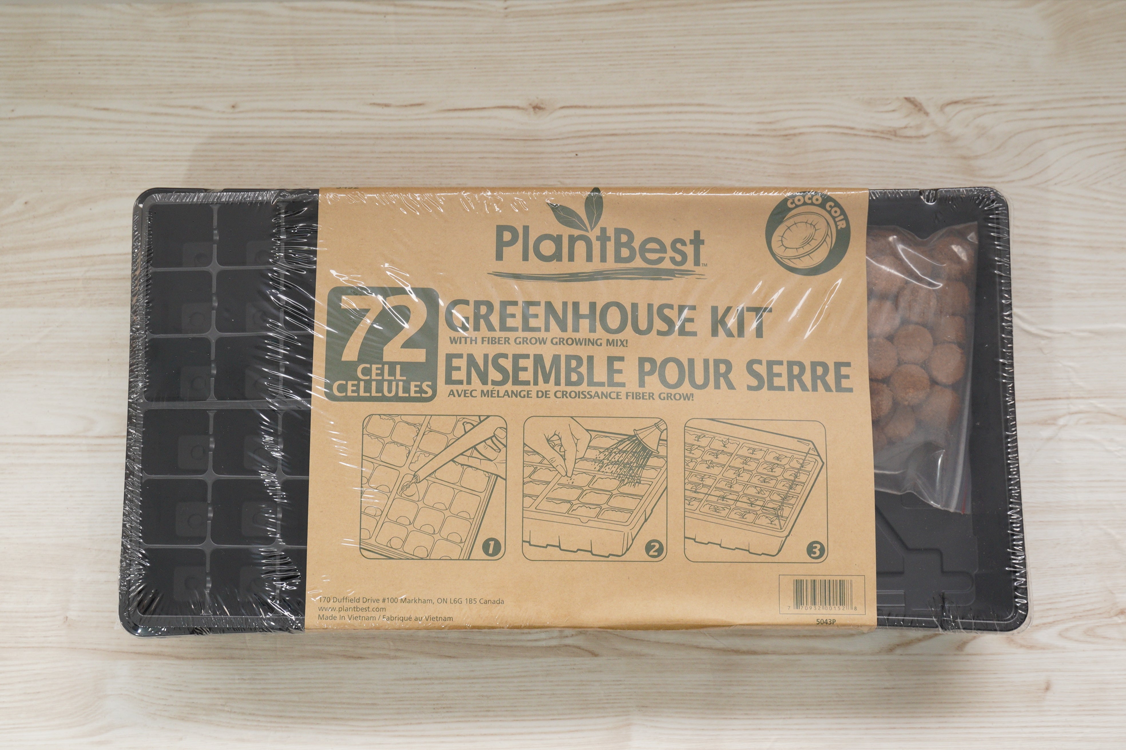 Premium 72 Cell Greenhouse Kit with Coconut Coir Growing Mix