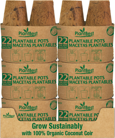 3.25" Round Coconut Coir Pot - 22 Pack