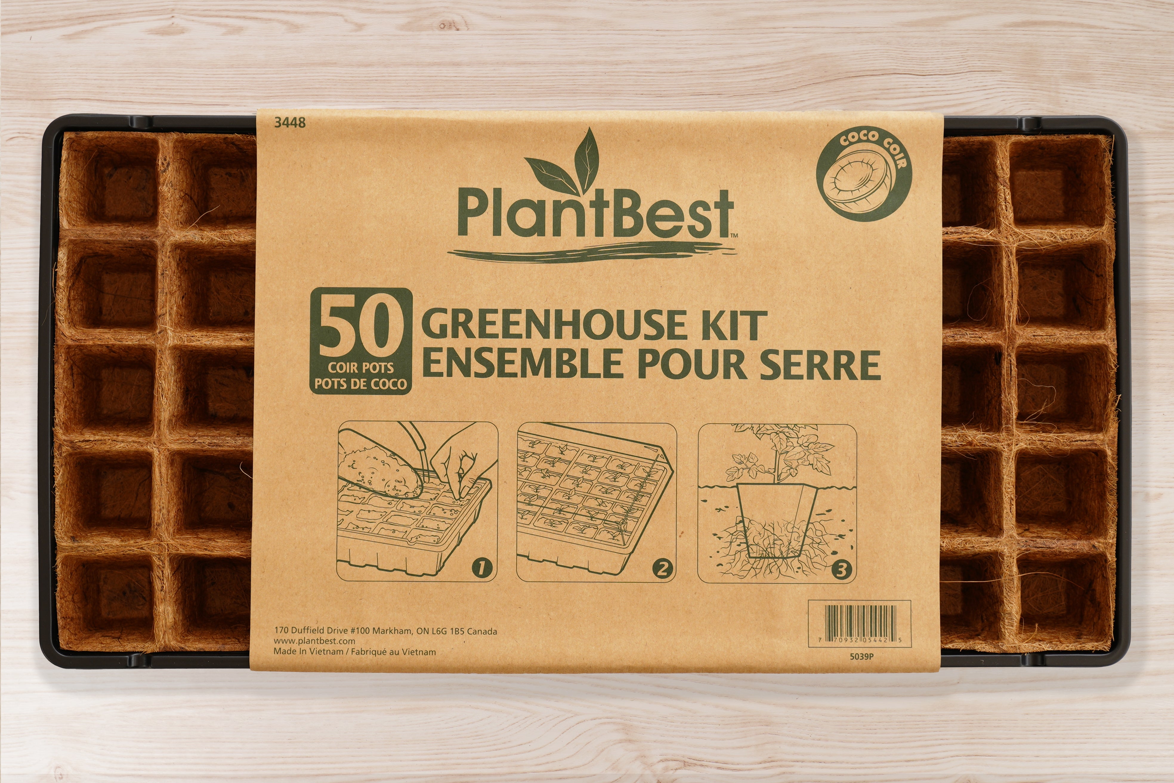 50 Pot Coconut Coir Pot Greenhouse Kit