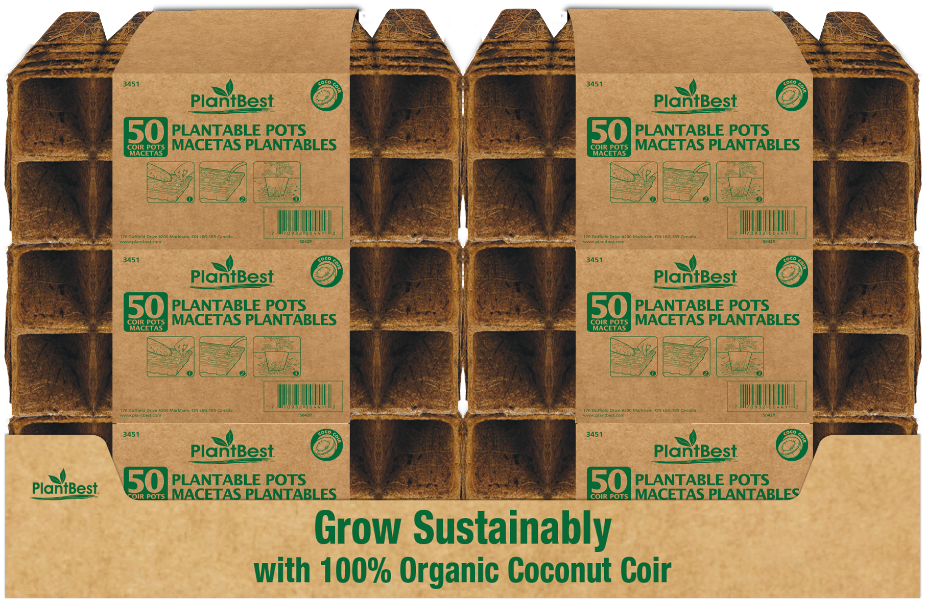 50 Pot Coconut Coir Pot Refill (1.75")