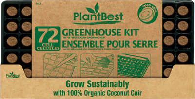 Premium 72 Cell Greenhouse Kit with Coconut Coir Growing Mix