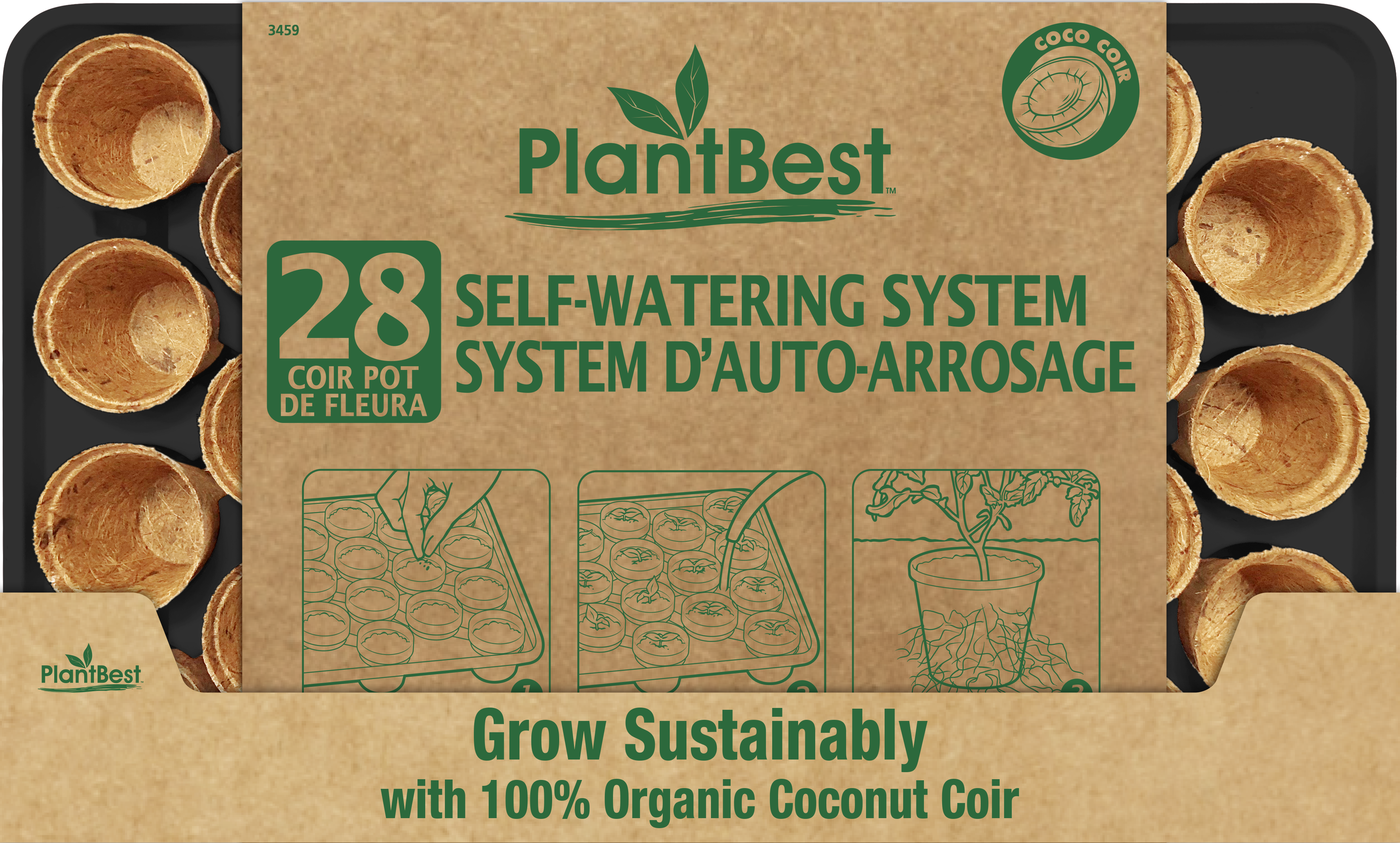 28 Coir Pot Self Watering System Kit